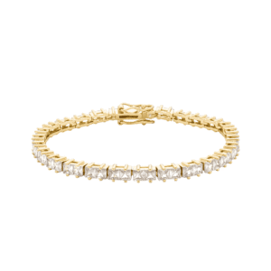 Pulseira Dourada Riviera em Zircônias