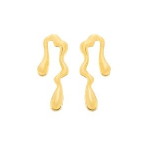 Brinco Dourado Orgânico de Gota