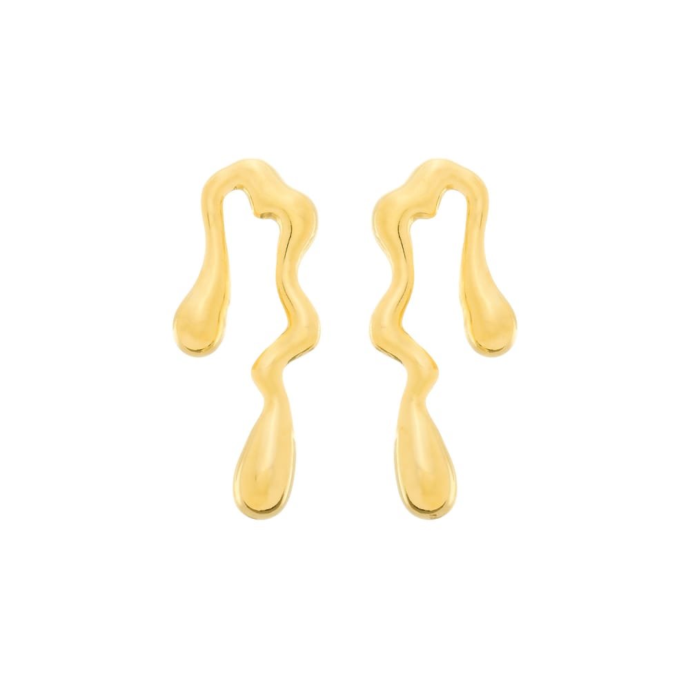Brinco Dourado Orgânico de Gota