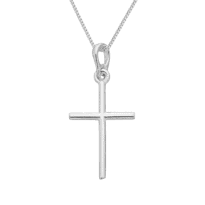 Colar Masculino 70cm de Cruz Lisa em Prata 925