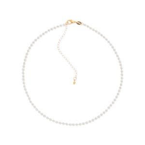 Colar Dourado Chocker de Pérolas