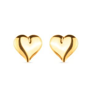 Brinco Dourado de Coração Médio