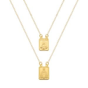 Escapulário Dourado Masculino Tradicional
