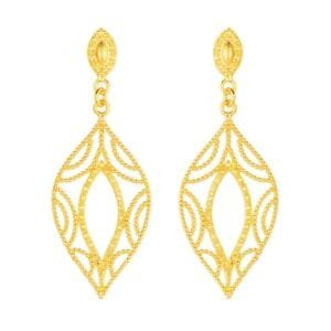Brinco Dourado Folha de Gala